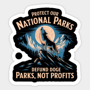 protect our national parks Sticker